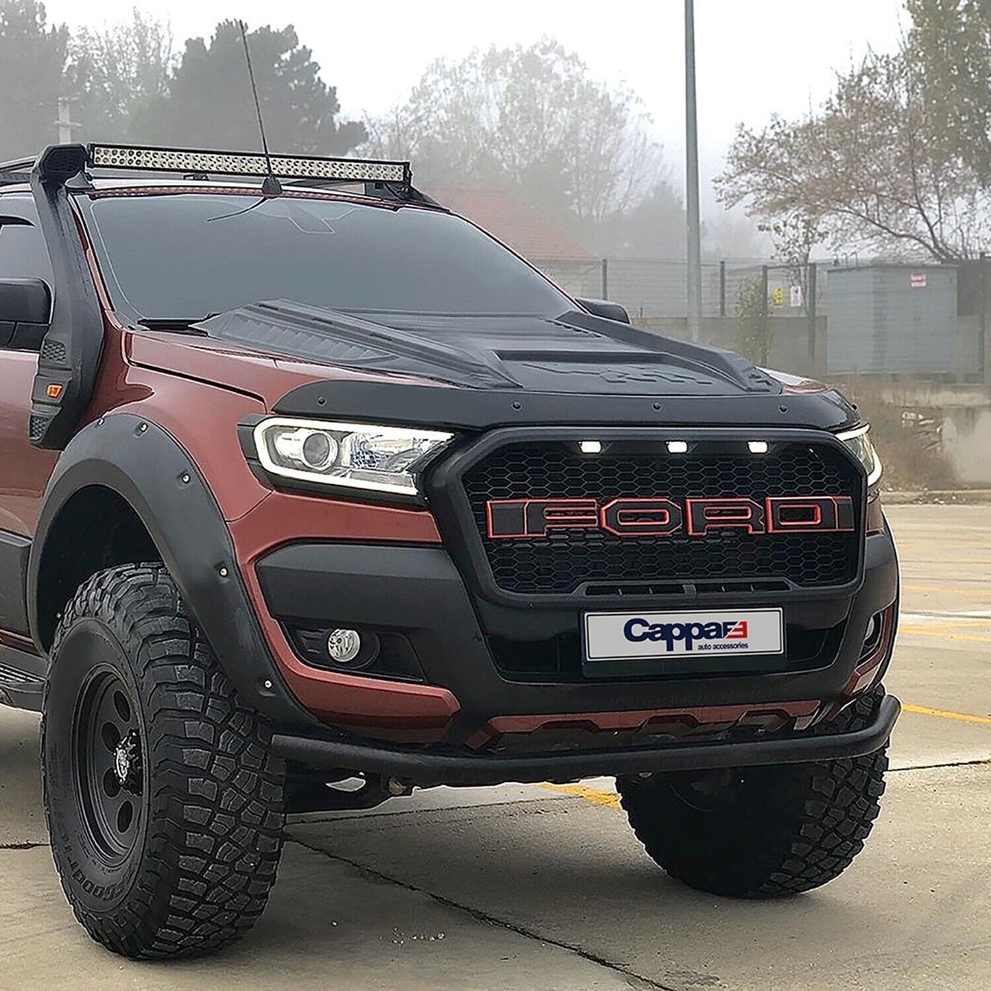 BONNET WIND STONE DEFLECTOR PROTECTOR FOR FORD RANGER FL 2015-2018