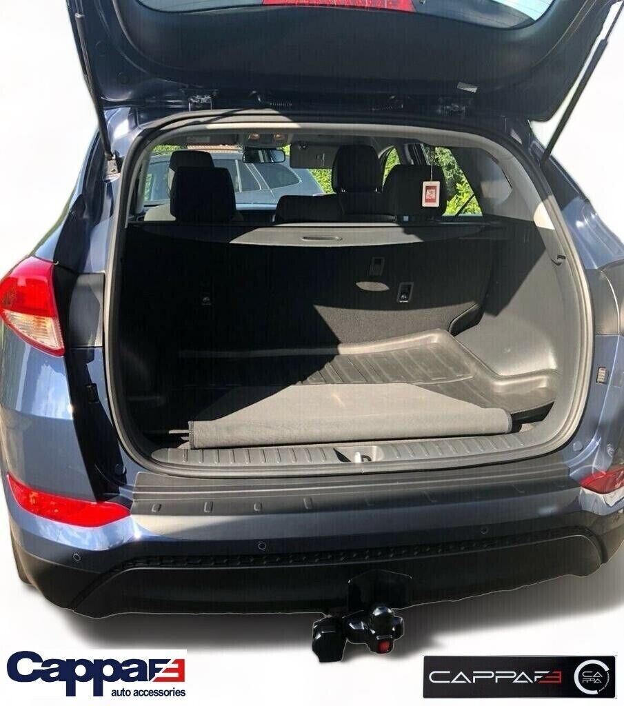 Abs Plastic Rear Bumper Protector (Black) For Hyundai Tucson 2 V2A 5 2015-2018