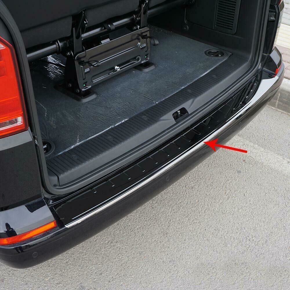 Dark Chrome Rear Bumper Protector For VW T6 TRANSPORTER CARAVELLE 2015-2021