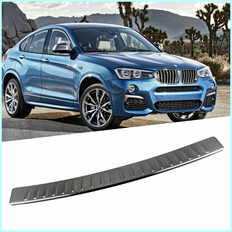 Chrome Rear Bumper Protector Stainless Steel For BMW X4 F26 2014-2018