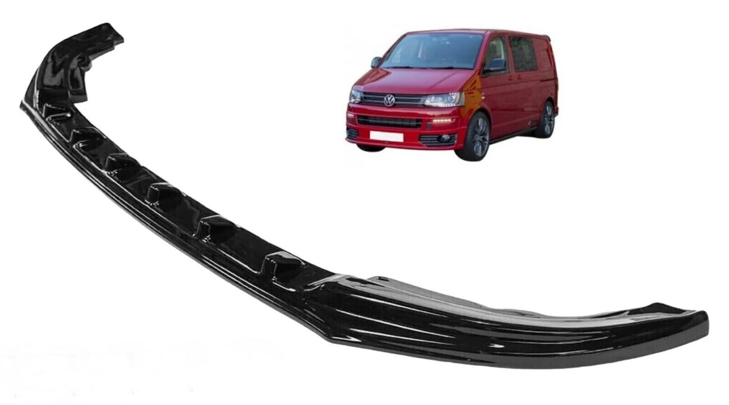 Lower Front Gloss Black ABS Splitter Bumper Lip For VW T5 TRANSPORTER&CARAVELLE