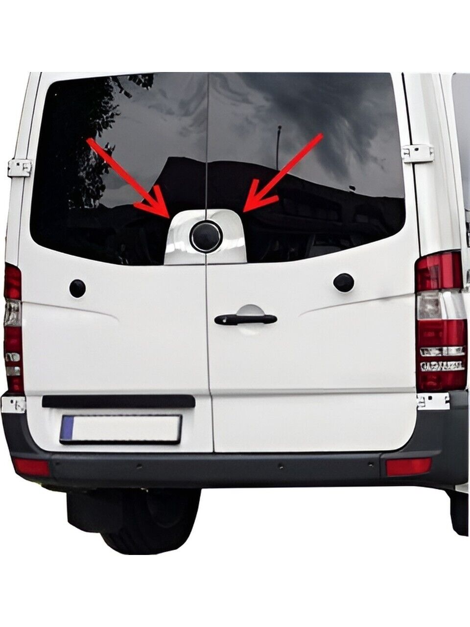 Chrome Rear Logo Frame Trim 2Pcs For Mercedes Sprinter W906 VW Crafter 2006-2017