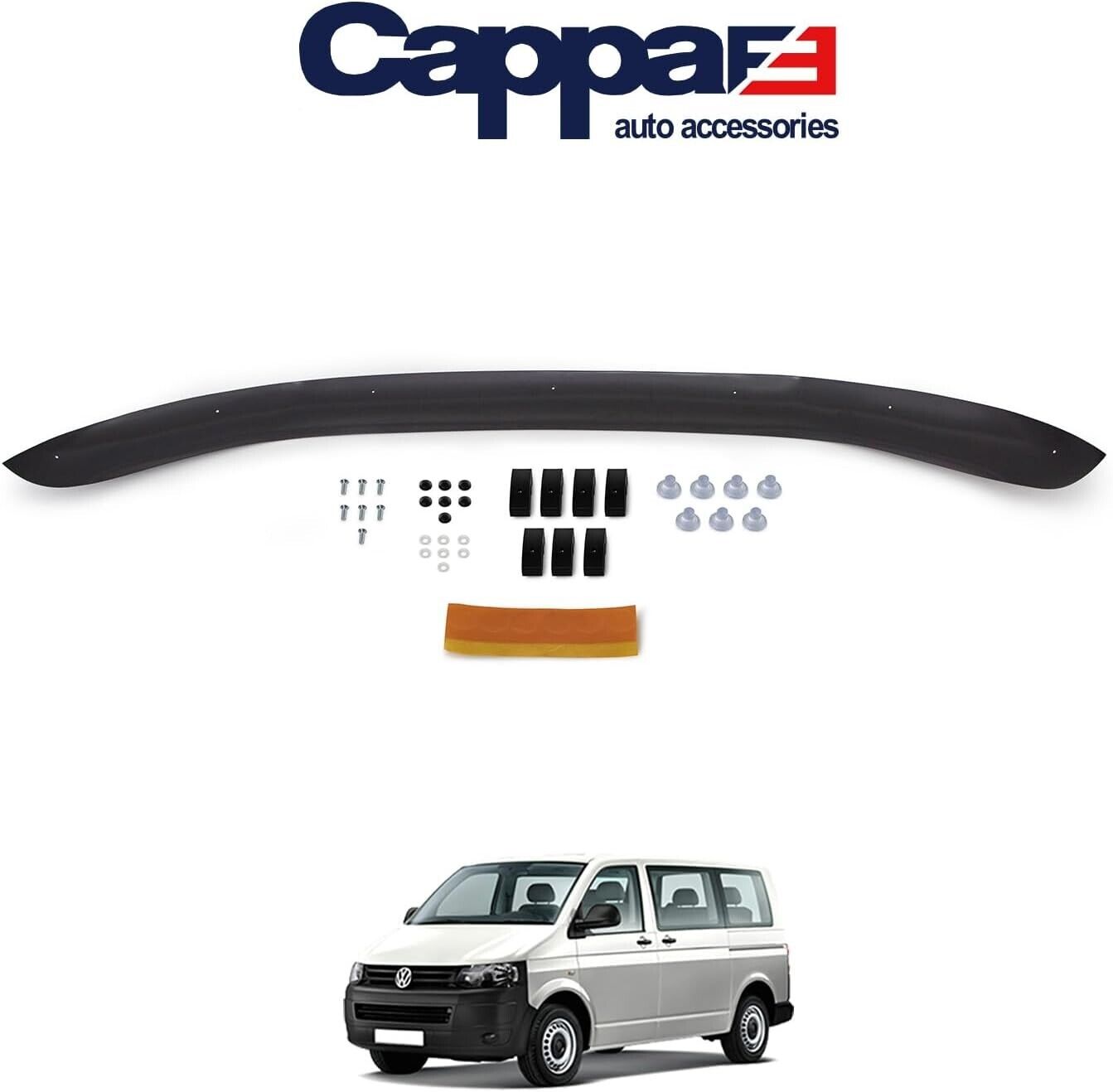 Sun Visor and Bug Guard Solid Black Acrylic For T5.1 TRANSPORTER 2010-2014