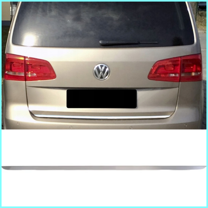 Chrome Rear Trunk Tailgate Lid Molding Trim For VW Touran 1T1 1T2 1T3 2003-2014