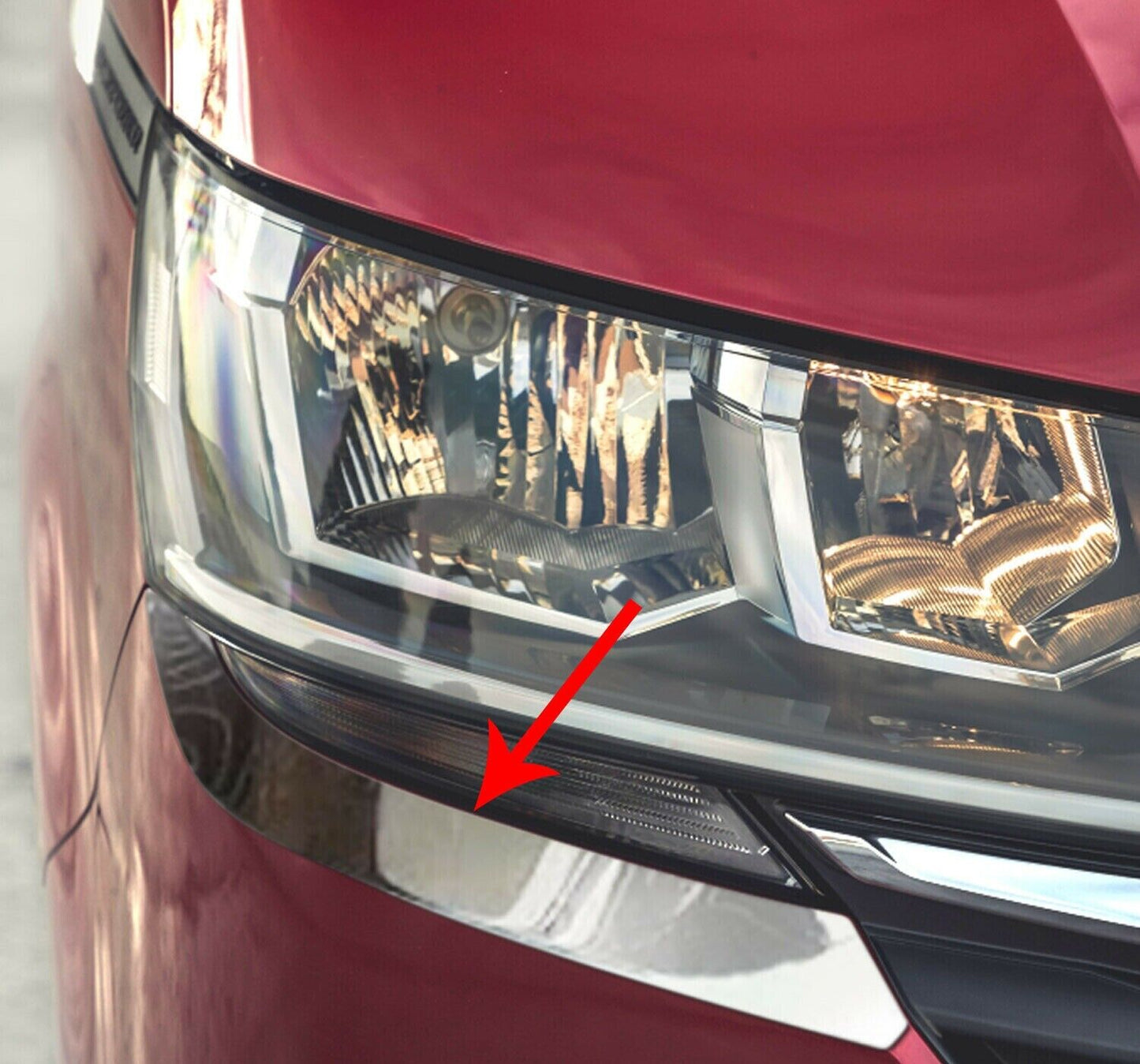 CHROME HEADLIGHT LOWER TRIM 2PIECES FOR VW T6.1 TRANSPORTER 2019-2023