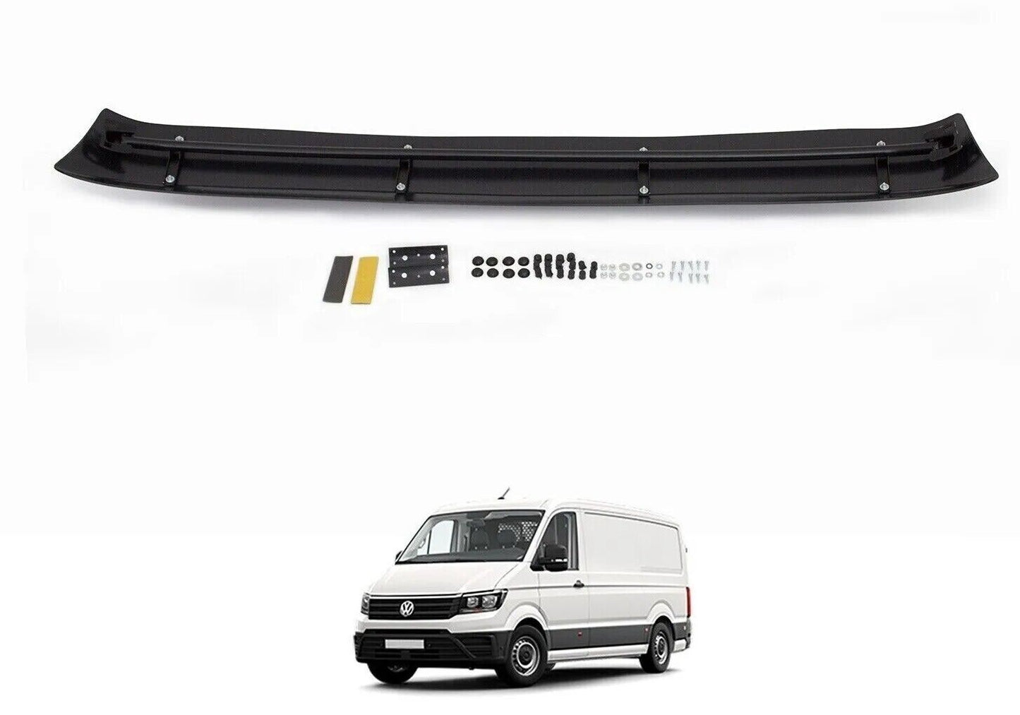 ABS SUN VISOR SOILD BLACK ACRYLIC Compatible For MAN TGE 2016-2023