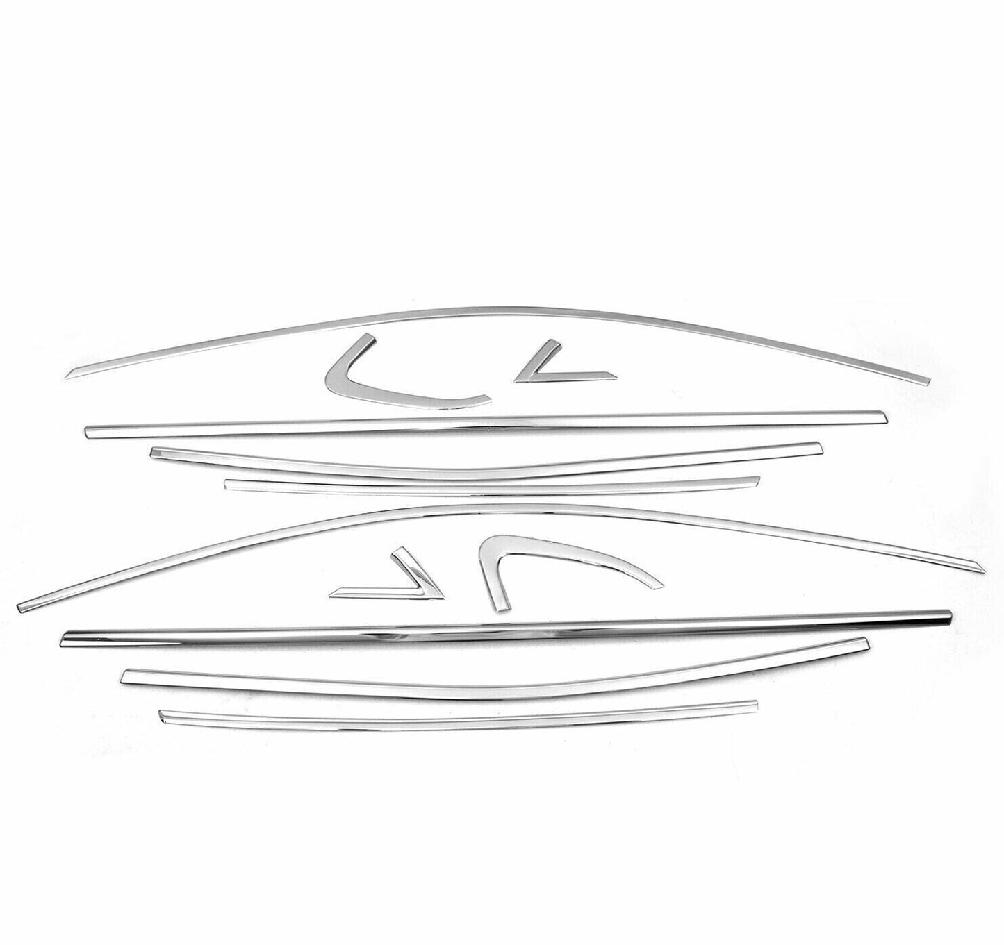 Chrome Windows Frame Trim Strips 12pcs S.Steel For R. Clio V 2019-2023