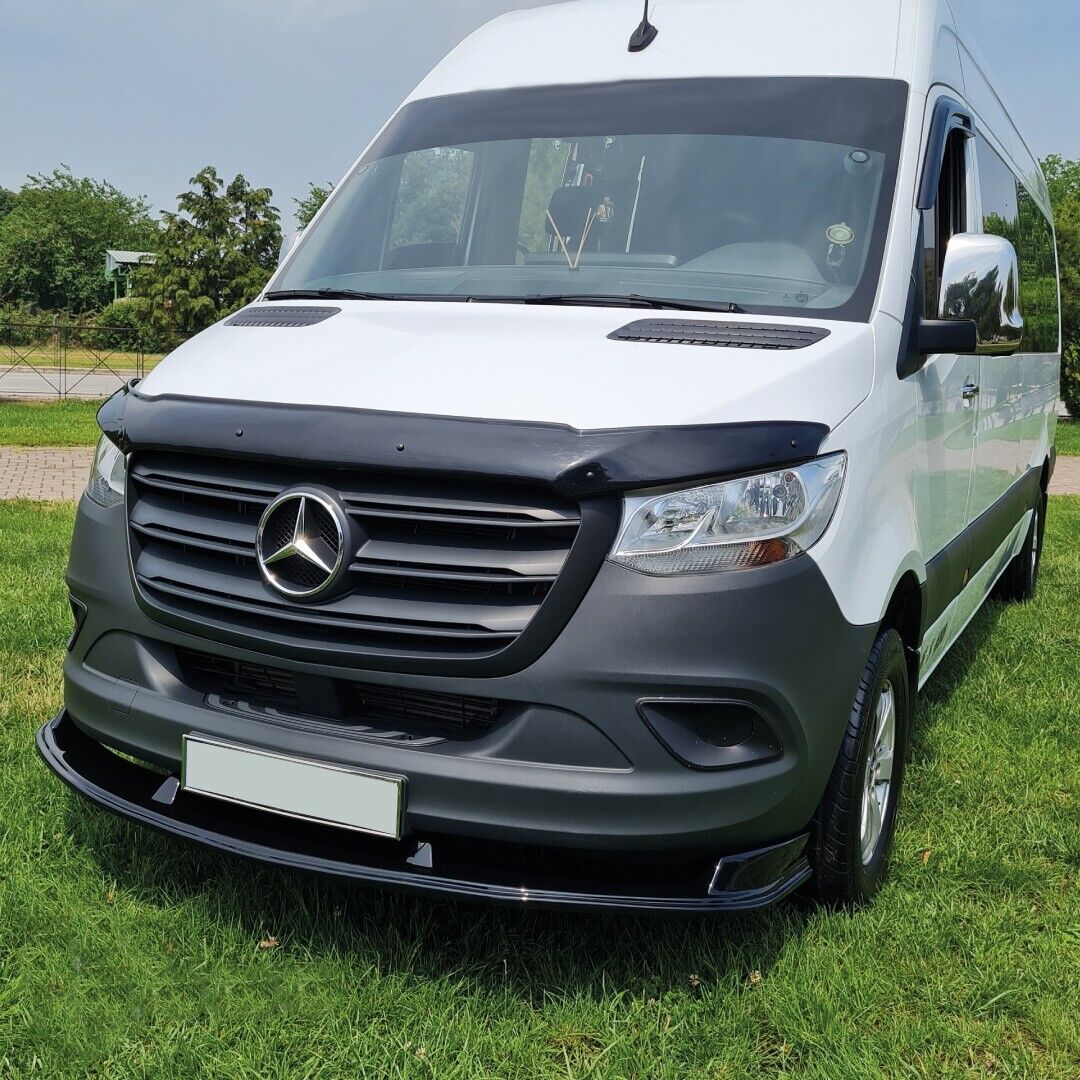 Lower Front Gloss Black ABS Splitter Bumper Lip For M. SPRINTER W907 2018-2023