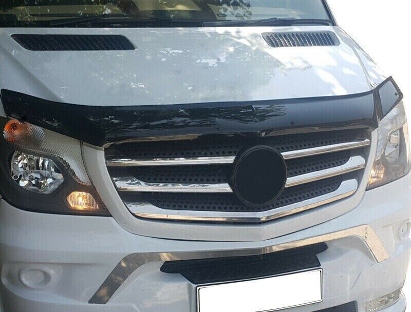 Sun Visor and Bug Guard Solid Black Acrylic For MERCEDES SPRINTER W906 2013-17