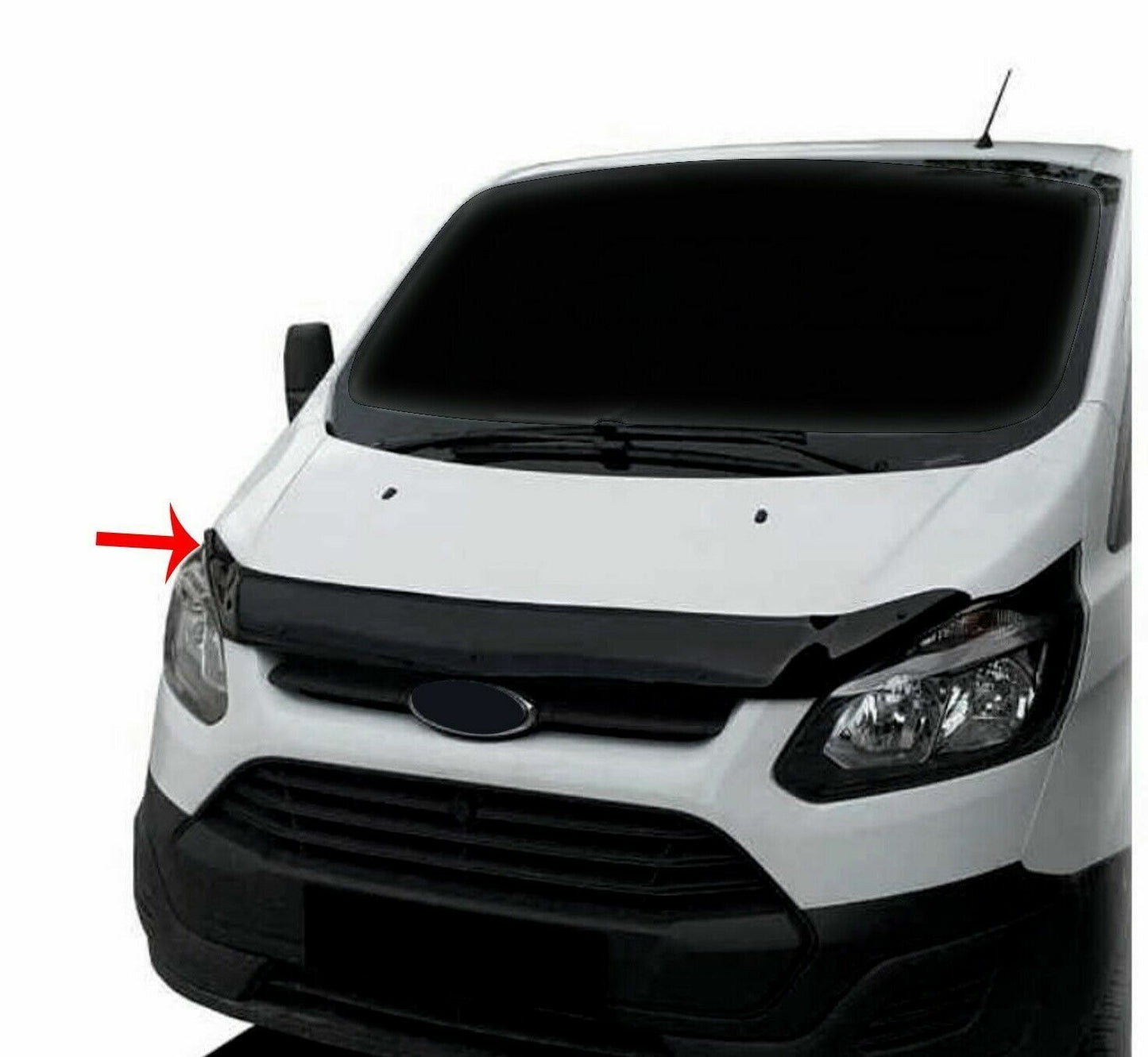 BONNET WIND STONE DEFLECTOR PROTECTOR FOR FORD TRANSIT TOURNEO CUSTOM 2012-2017