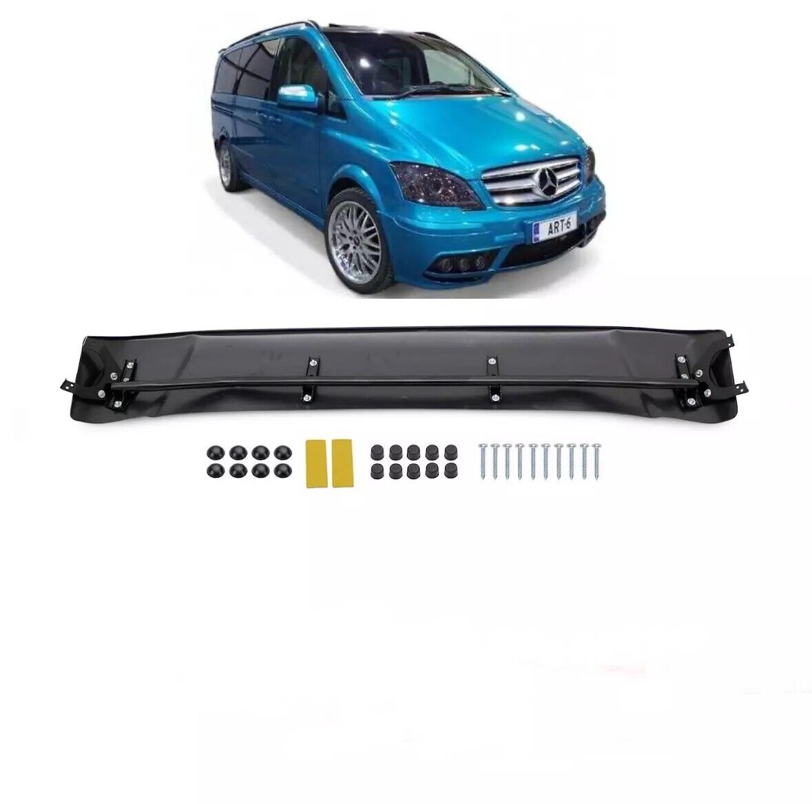 ABS SUN VISOR SOILD BLACK ACRYLIC Compatible For Vito W638/Vito W639/ Vito W447