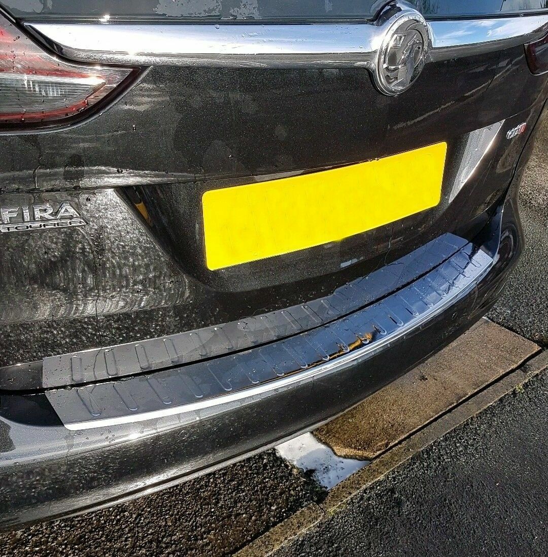 Chrome Rear Bumper Protector For Vauxhall Opel Zafira C Tourer 2011-2018