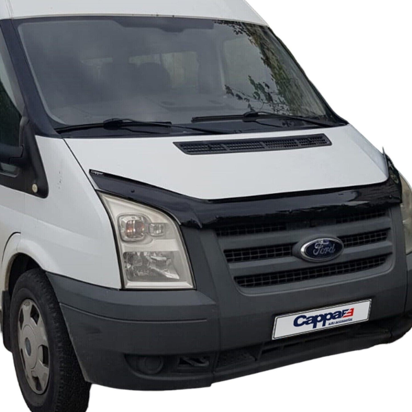 Sun Visor and Bug Guard Solid Black Acrylic For FORD TRANSIT MK7 2006-2013