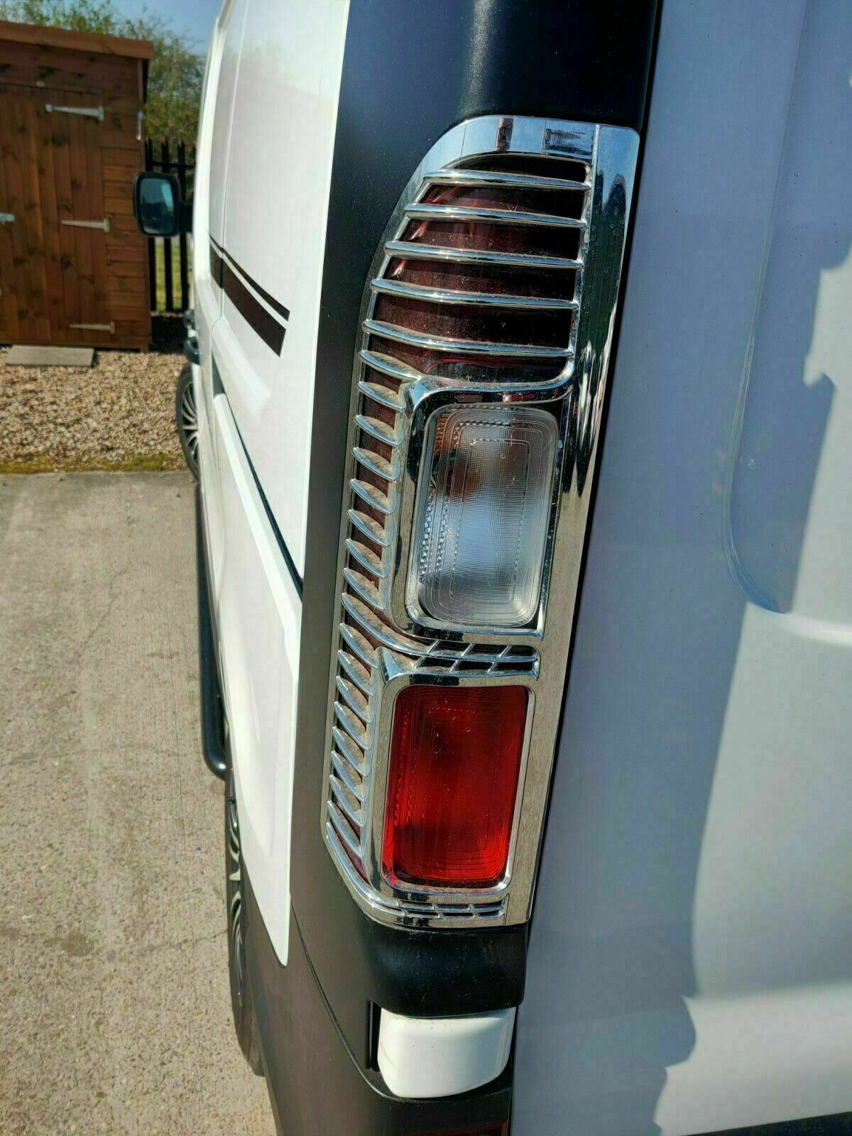 Abs Chrome Rear Lamp Rim Cover For Vauxhall Opel Vivaro/Renault Trafic 2014-2023