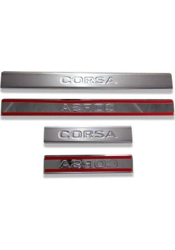 Chrome Door Sill Cover 4Door 4Pcs S.Steel For Vauxhall Opel Corsa D 2006-2015