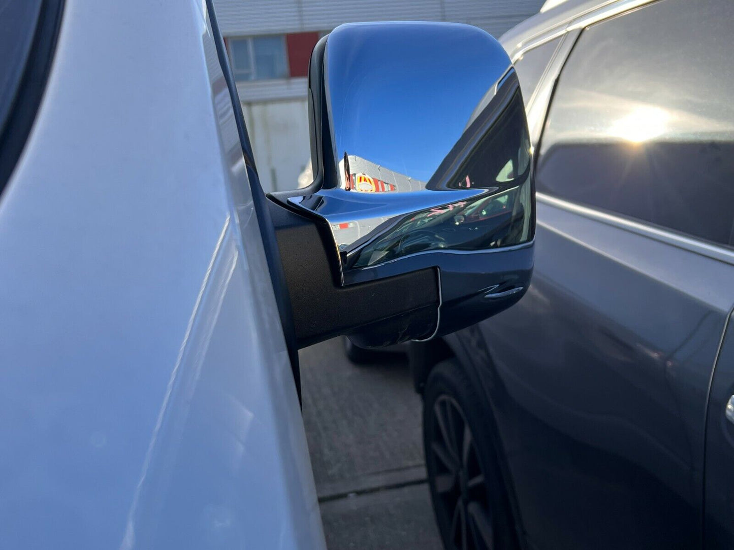 Chrome Wing Mirror Cover Caps 2Pcs Abs Plastic For VIVARO/TRAFIC/TALENTO/NV300