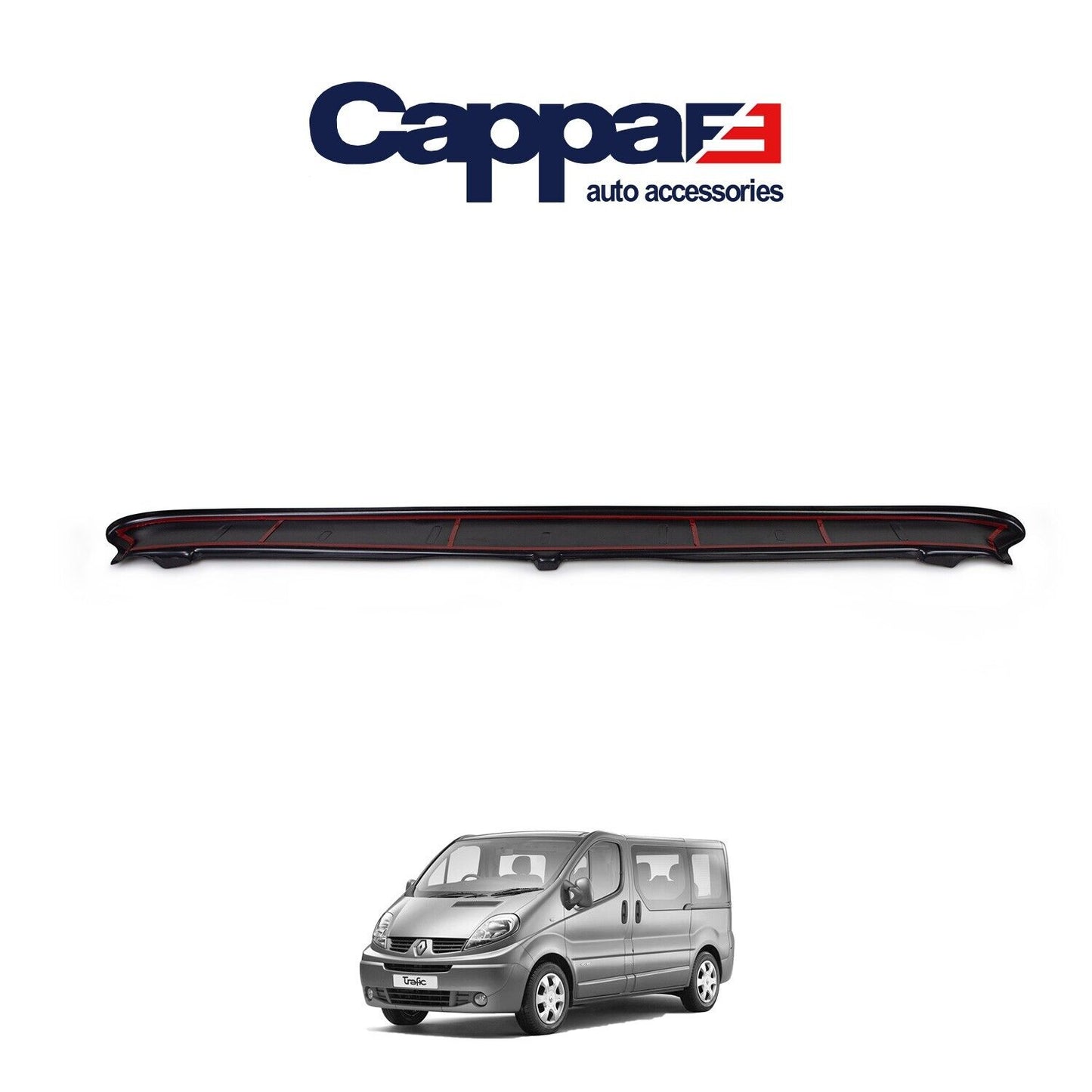 Abs Plastic Rear Bumper Protector (Black) For Vivaro Trafic Primastar 2001-2014