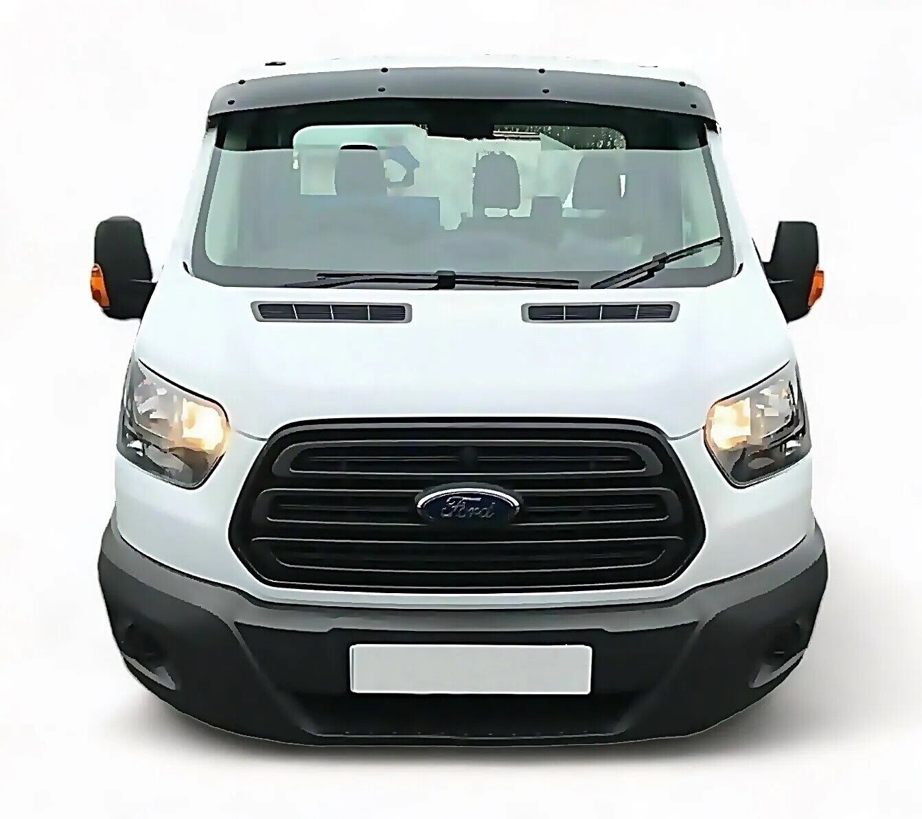 ABS SUN VISOR SOILD BLACK ACRYLIC Compatible For FORD TRANSIT MK8 2014-2023