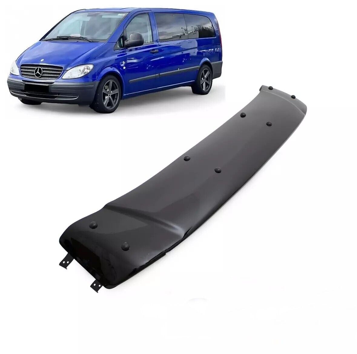 ABS SUN VISOR SOILD BLACK ACRYLIC Compatible For Vito W638/Vito W639/ Vito W447