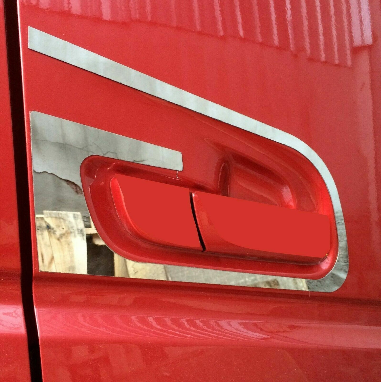 Volvo FH4/FH16 Chrome Door Handle+Rim Cover 2Door 6pcs S.Steel(Left Hand Drive)
