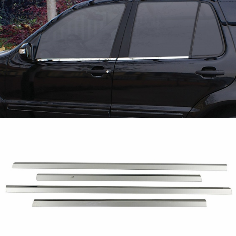 Chrome Windows Frame Trim Strips 4pcs For Mercedes ML W163 1996-2006