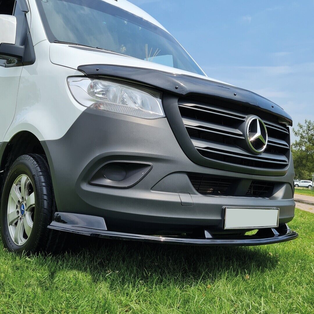 Lower Front Gloss Black ABS Splitter Bumper Lip For M. SPRINTER W907 2018-2023