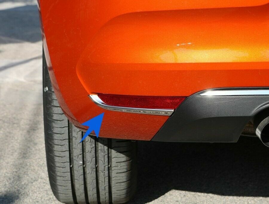 Chrome Rear Reflector Frame 2Pcs S.Steel For R. Clio V HB 2019-2023