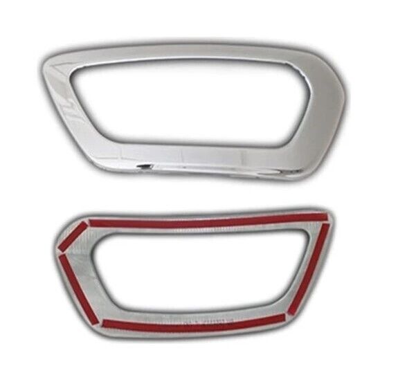 Chrome Front Fog Light Lamp Trim Frame Strips 2 Pcs FITS Transit MK8 2019-2023
