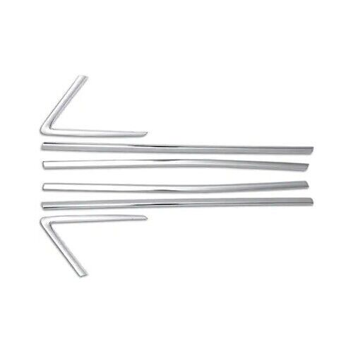 Chrome Windows Frame Trim 4Dr 6Pcs S.Steel For VAUXHALL GRANDLAND X 2017-2023