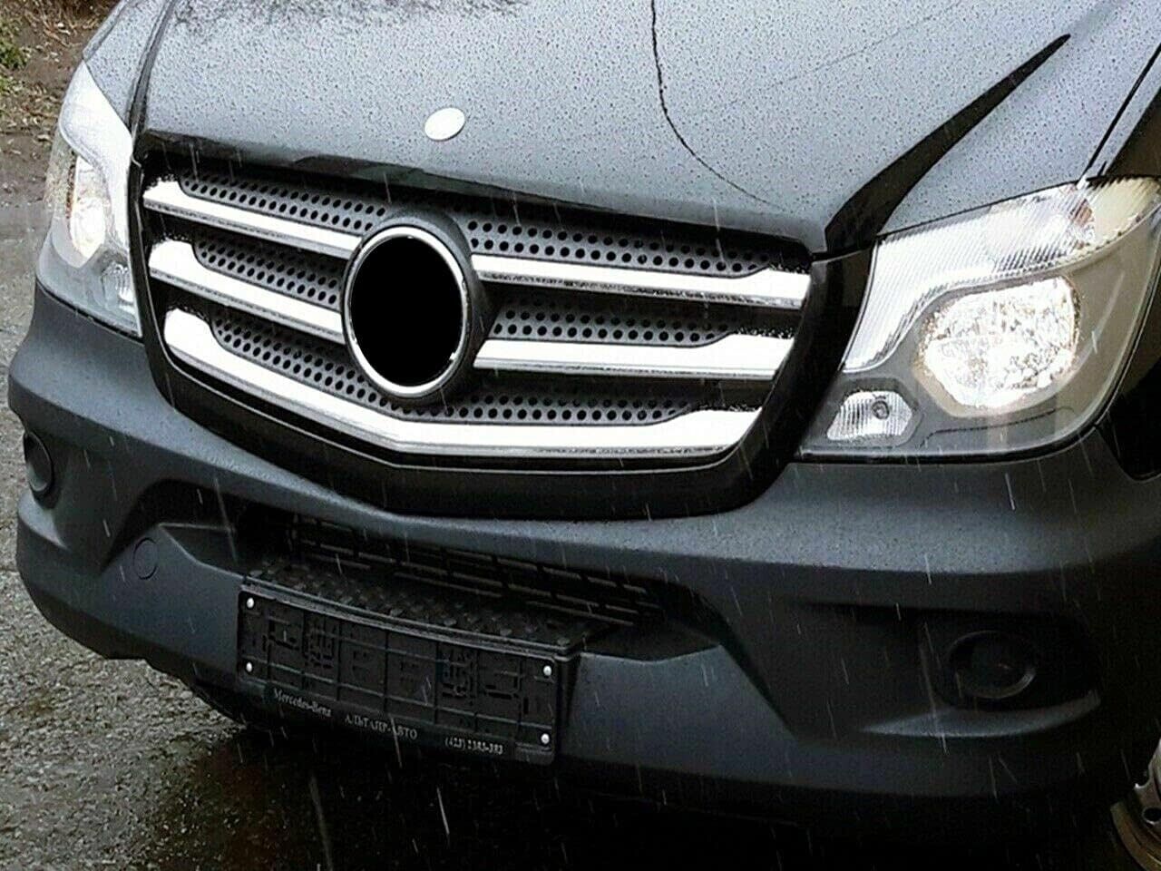 Chrome Front Grill Streamers 5 Pcs S. Steel for Mercedes Sprinter W906 2013-2017