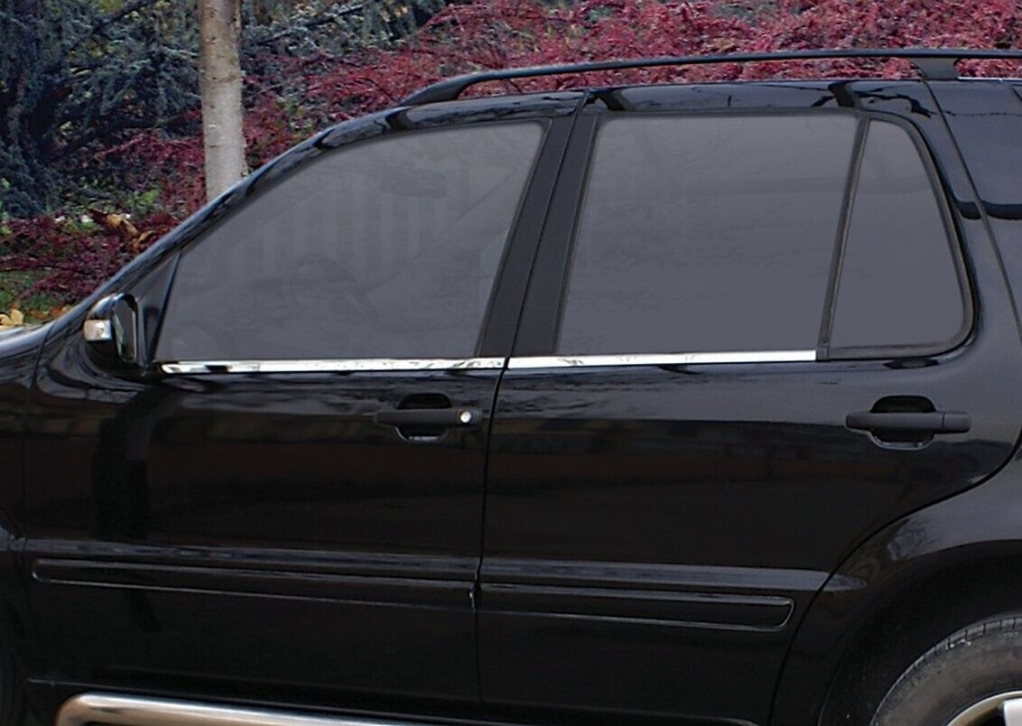 Chrome Windows Frame Trim Strips 4pcs For Mercedes ML W163 1996-2006