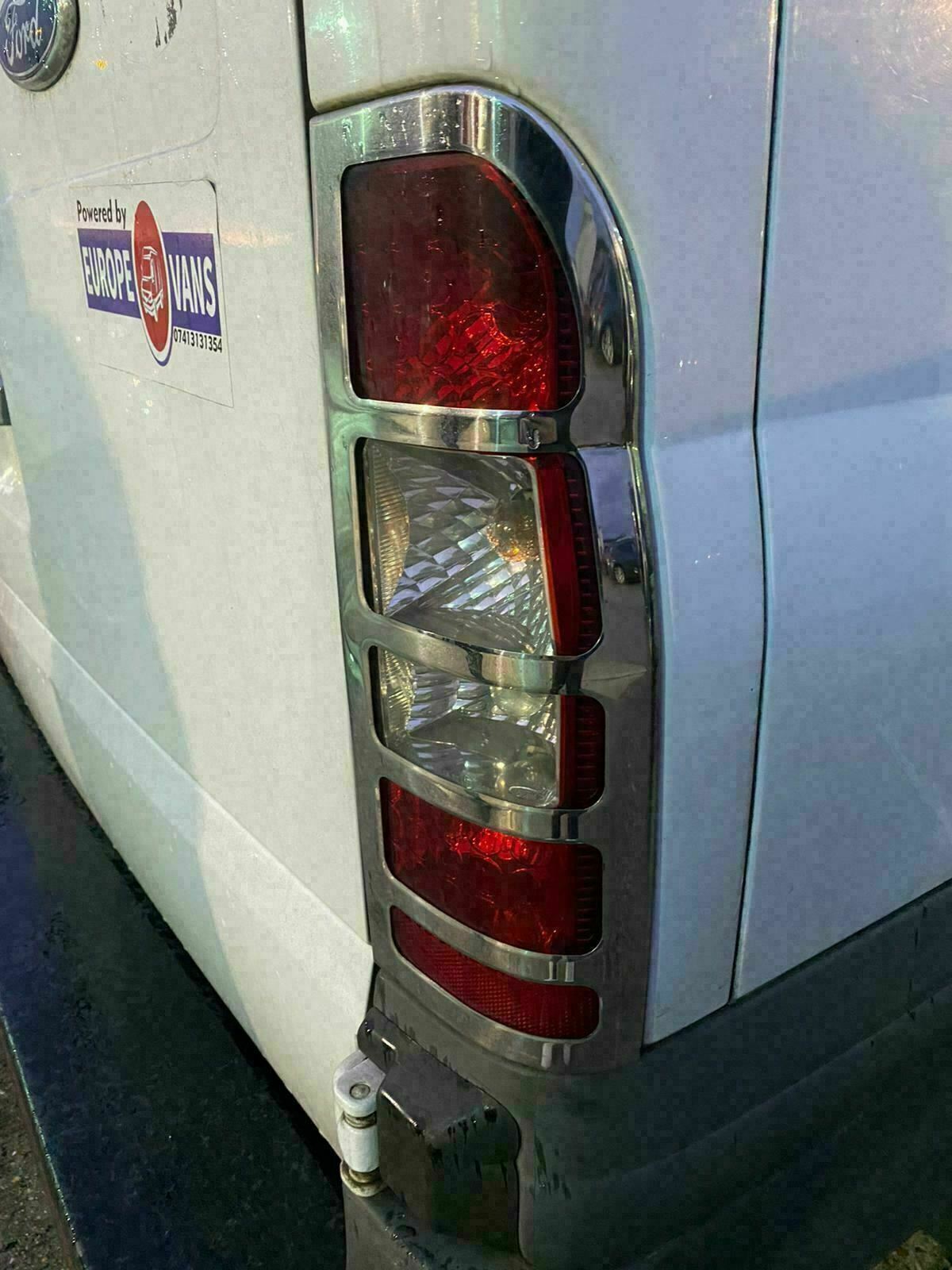 Chrome Rear Lamp Frame Trim Cover 2pcs For Ford TRANSIT MK6 M7 2000-2013