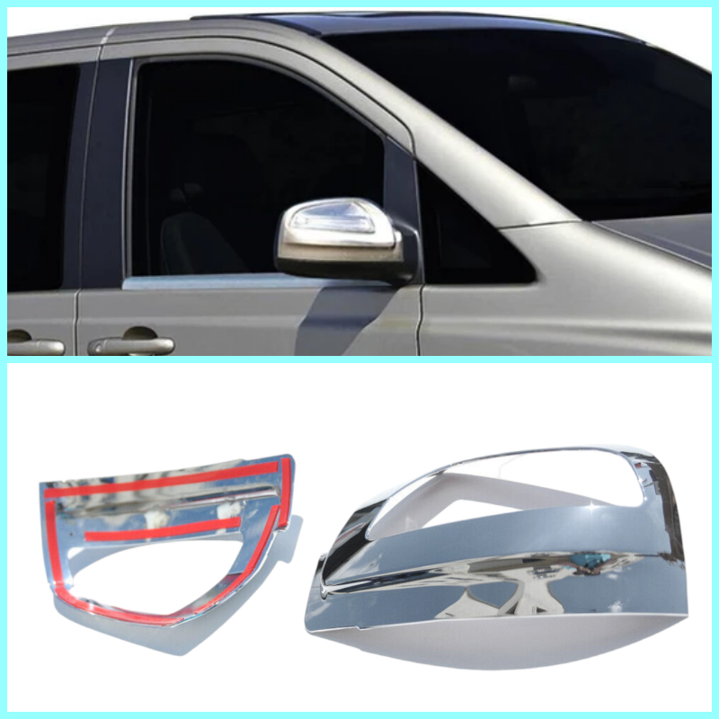 Abs Chrome Mirror Cover 2 Pcs. (With Signal) FOR Mercedes Vito W639 2010-2014