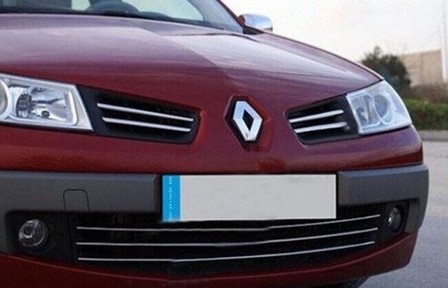 Front Grill Trim Strips 4 Pcs FITS R. Megane 2 HB Saloon Estate 2006-2010