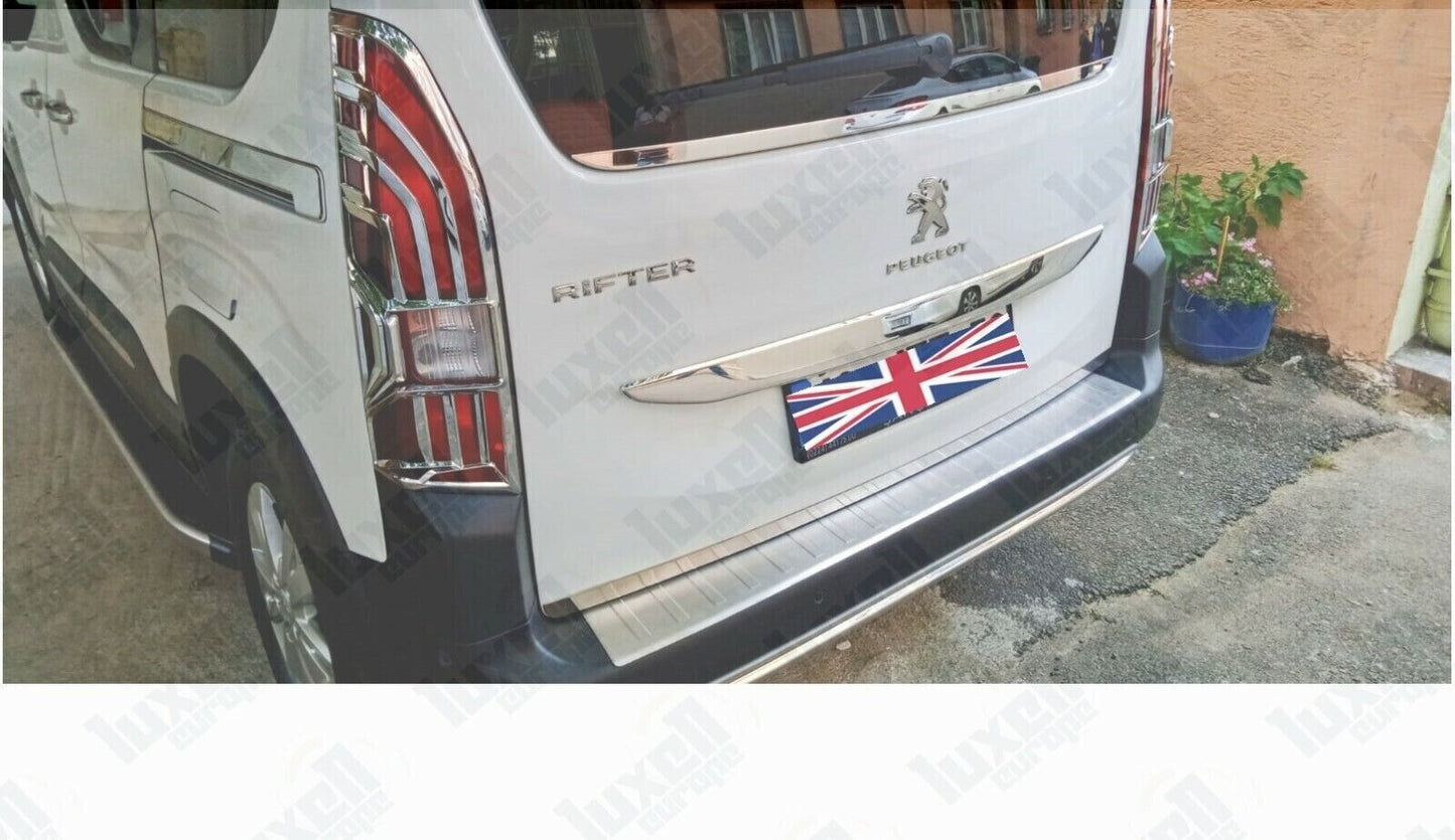 Abs Chrome Rear Stop Light Frame Trim For Peugeot Rifter 2018-2023
