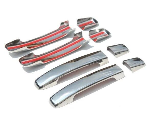 Chrome Door Handle Covers 4 door Stainless Steel For Nissan D40 Navara 2006-2015