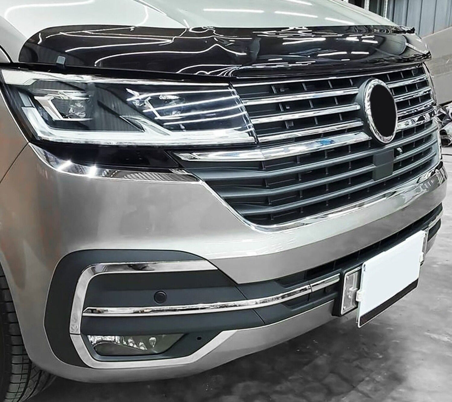 Chrome Front Bumper Streamers 4Pcs S.Steel For VW T6.1 TRANSPORTER 2019-2021