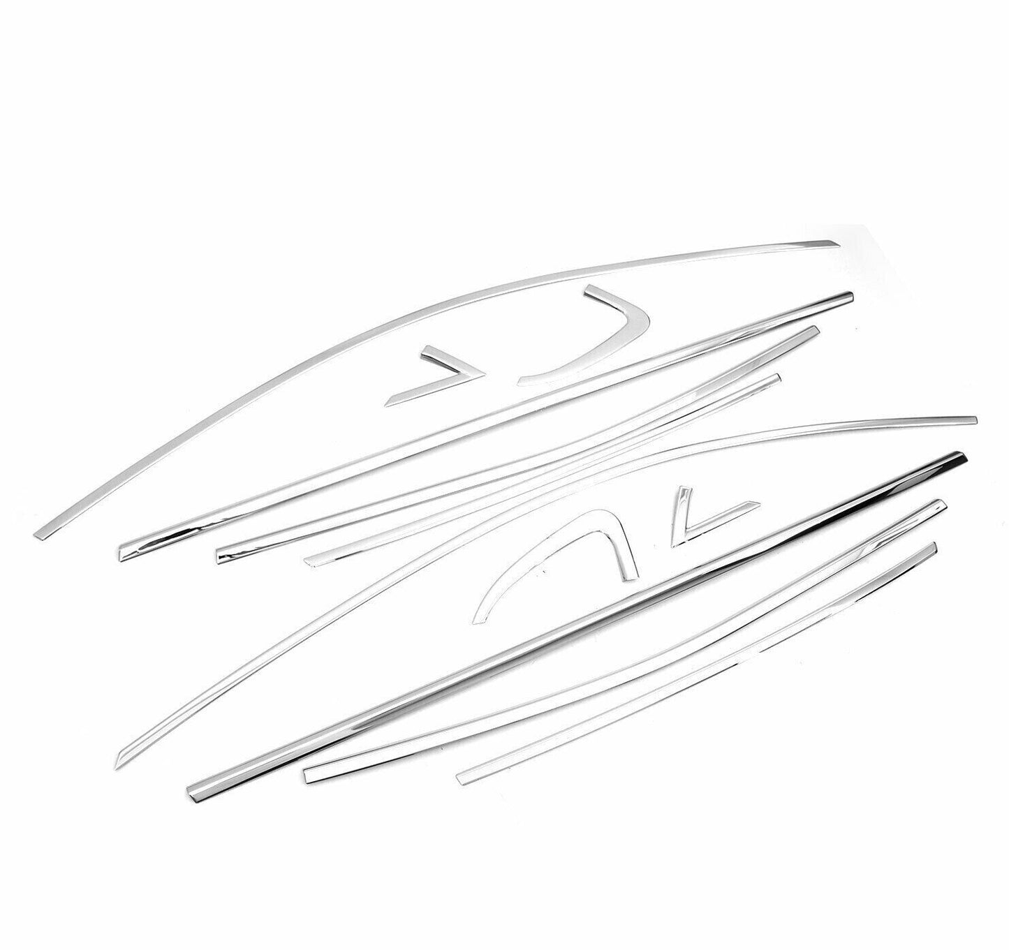 Chrome Windows Frame Trim Strips 12pcs S.Steel For R. Clio V 2019-2023