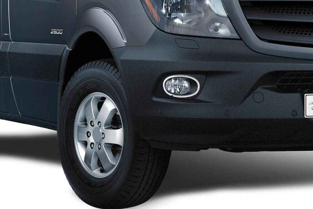 Chrome Fog Lamp Rim Cover 2Pcs S.Steel Fits Mercedes Sprinter W906 2014-2017