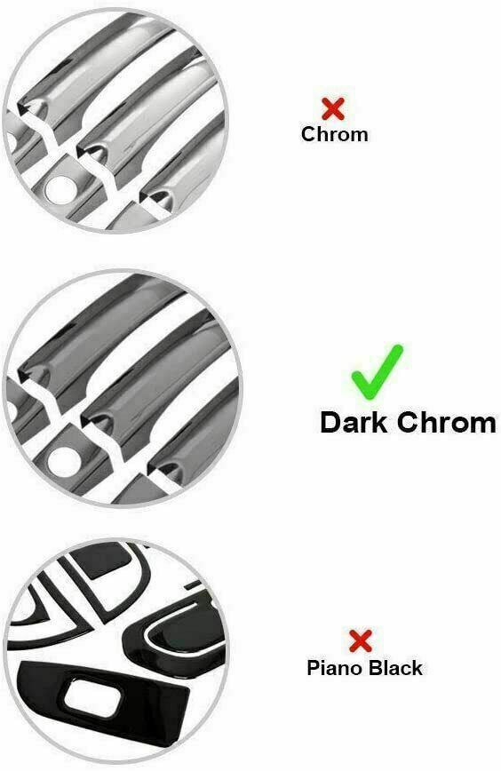 Dark Chrome Inner Rear Bumper Sill Protector 2pcs For Ford Kuga MK2 2013-2016