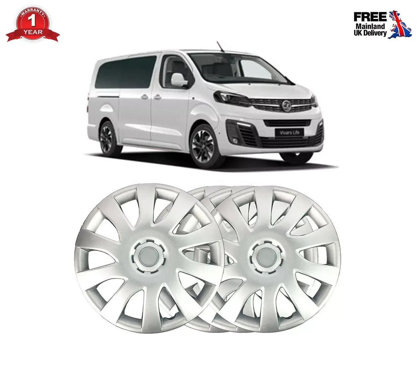 16" Wheel Trim Hub Cap Trim Covers 4x Vauxhall Vivaro B 2014 Onwards 403156650R