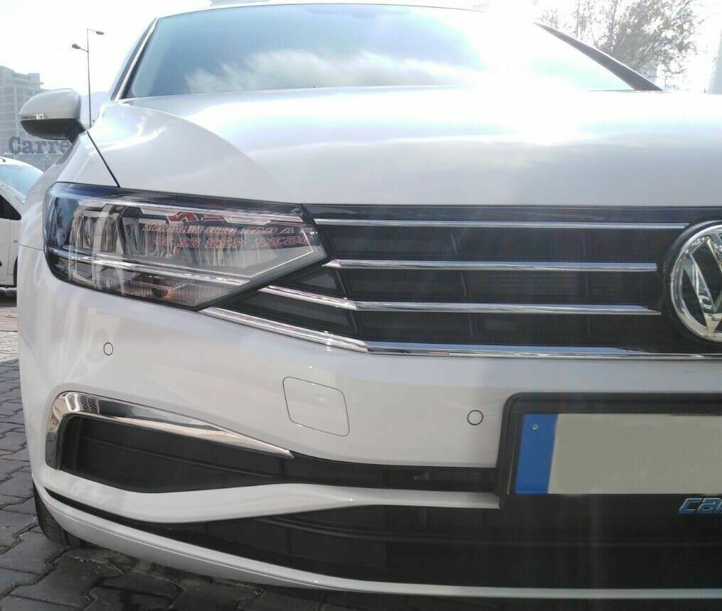 Chrome Fog Lamp Rim Covers 2pcs S.Steel For VW PASSAT B8.5 Facelift 2018-2023