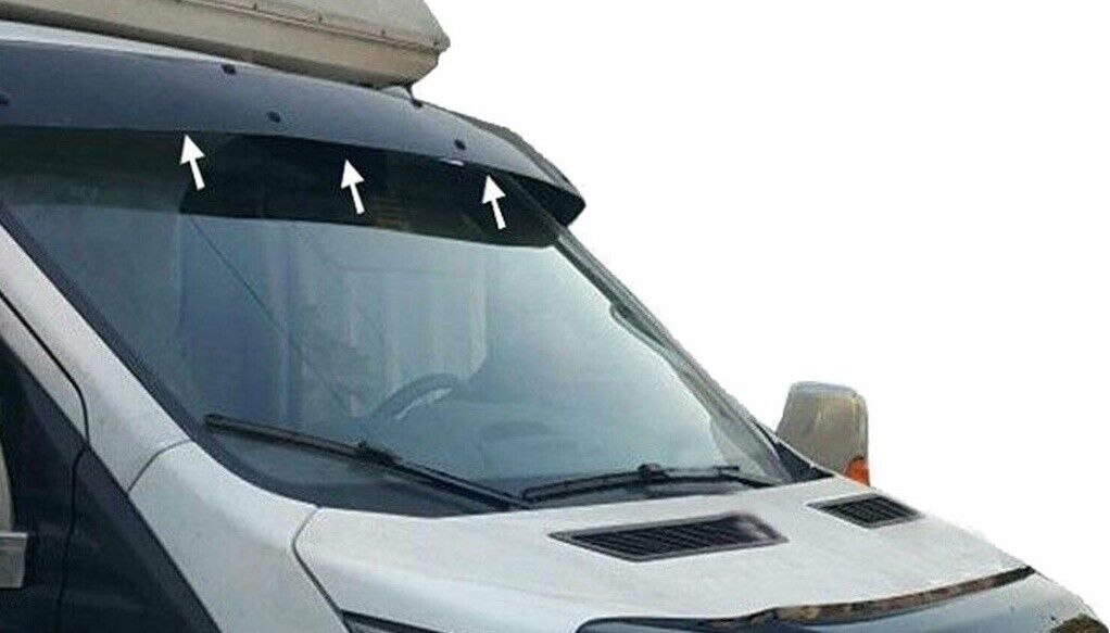 ABS SUN VISOR SOILD BLACK ACRYLIC Compatible For FORD TRANSIT MK8 2014-2023
