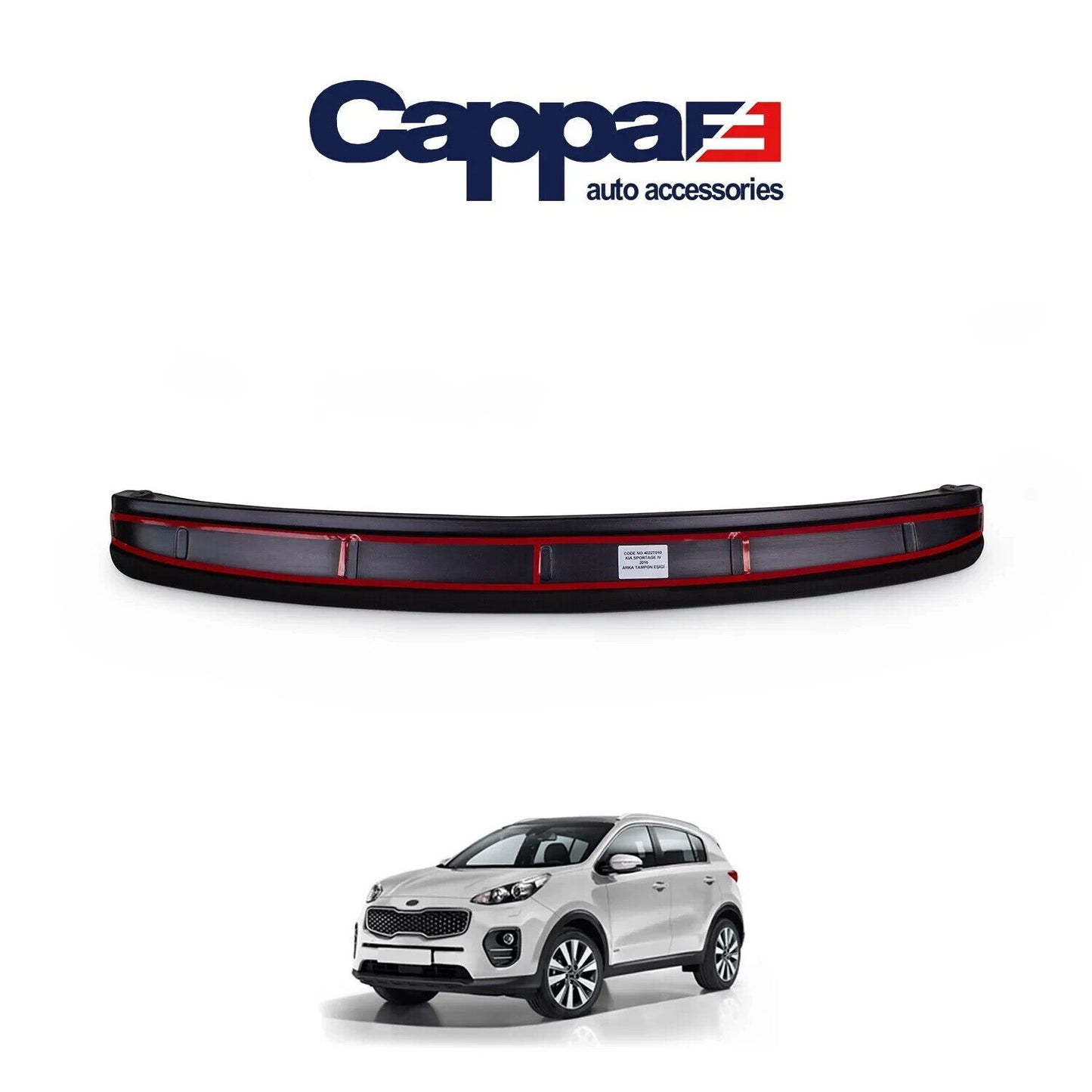 Abs Plastic Rear Bumper Protector (Black) For KIA SPORTAGE IV QL 2015-2018