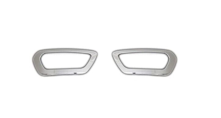Chrome Front Fog Light Lamp Trim Frame Strips 2 Pcs FITS Transit MK8 2019-2023