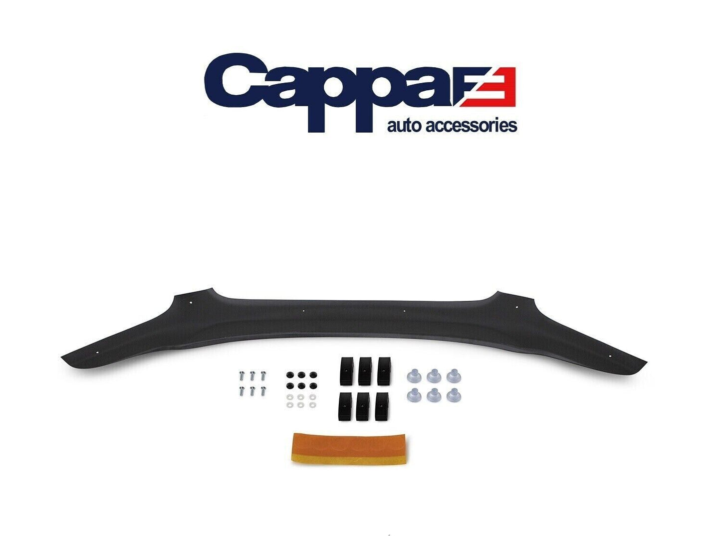 Sun Visor and Bug Guard Solid Black Acrylic For FORD TRANSIT MK8 2014-2018