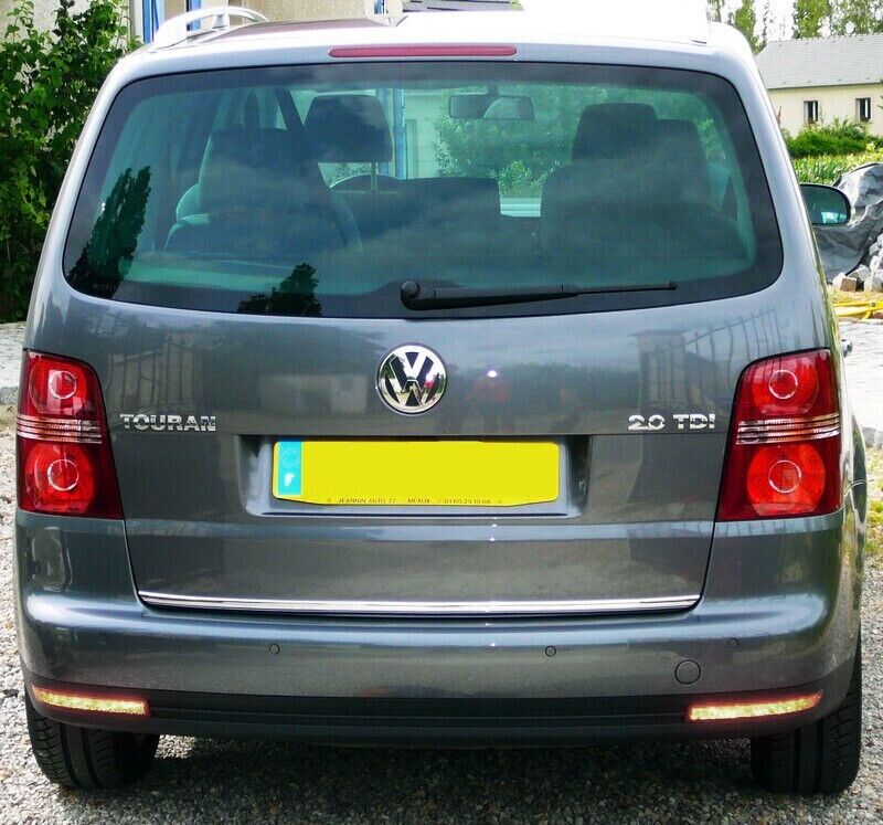 Chrome Rear Trunk Tailgate Lid Molding Trim For VW Touran 1T1 1T2 1T3 2003-2014