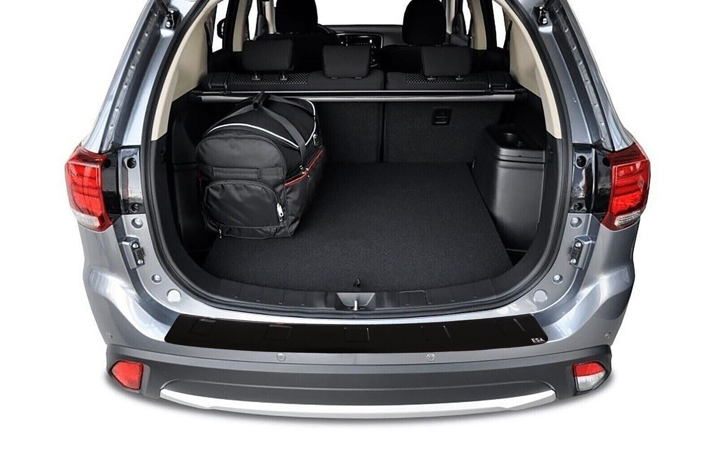 Abs Plastic Rear Bumper Protector (Black) MITSUBISHI OUTLANDER MKIII 2012-2015