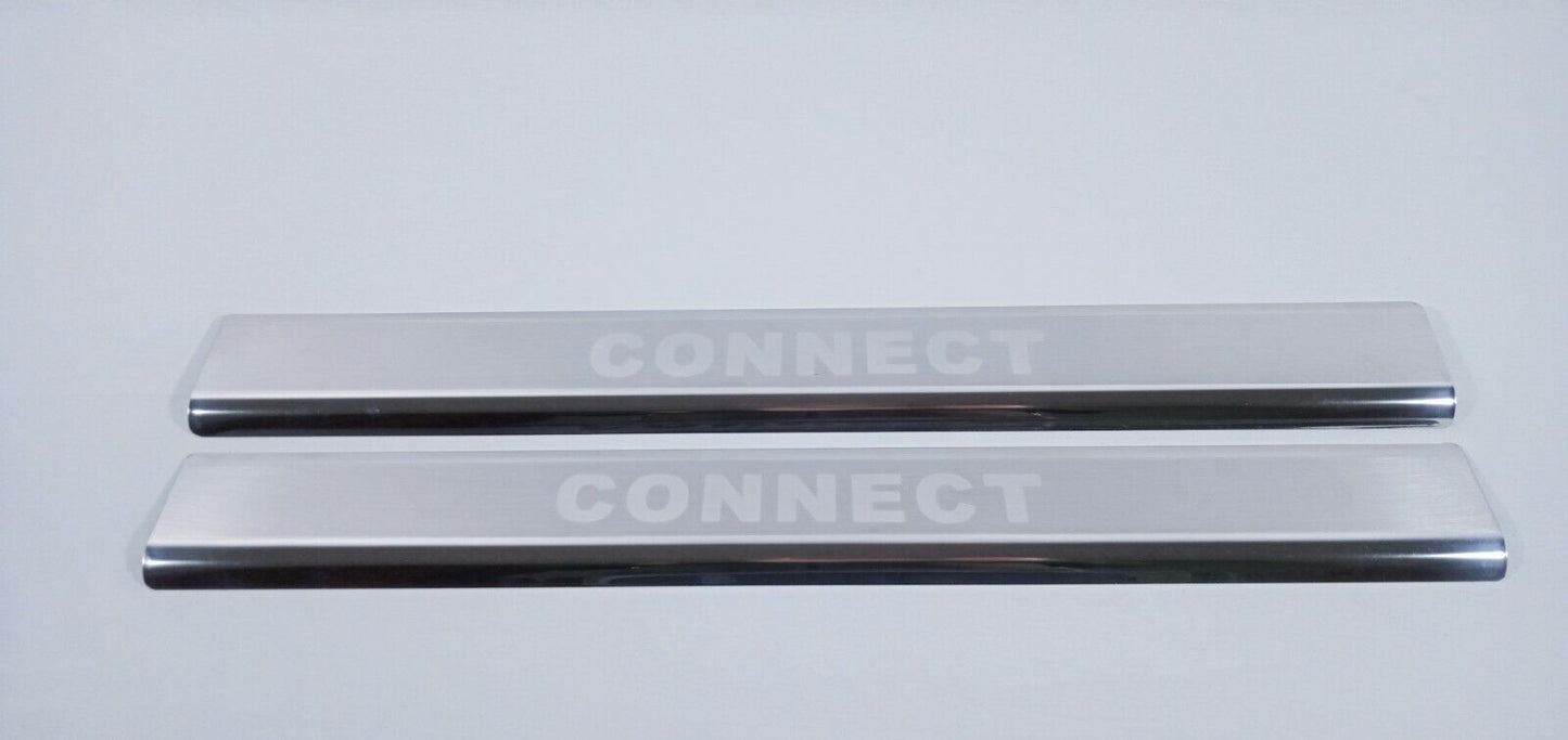 Chrome Door Sill Scratch Guard 2Dr For Ford Transit Tourneo Connect 2002-2013