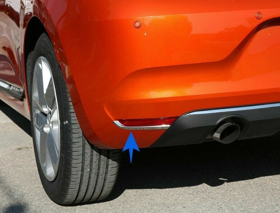 Chrome Rear Reflector Frame 2Pcs S.Steel For R. Clio V HB 2019-2023